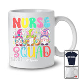 Personalized Custom Name Nurse Squad; Awesome Easter Three Bunny Gnomes; Egg Hunting T-Shirt