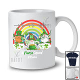Personalized Custom Name Nurse Squad; Joyful St. Patrick's Day Three Gnomes; Rainbow T-Shirt