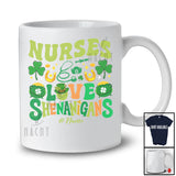 Personalized Custom Name Nurses Love Shenanigans; Proud St. Patrick's Day Nurse Shamrock T-Shirt