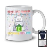 Personalized Custom Name Of The Birthday Boy Girl, Adorable Birthday Cat Lover, Family Group T-Shirt