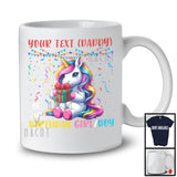 Personalized Custom Name Of The Birthday Boy Girl, Adorable Birthday Unicorn Lover, Family Group T-Shirt