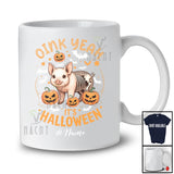 Personalized Custom Name Oink Yeah It's Halloween; Scary Skeleton Pig Cosplay; Farm Farmer T-Shirt