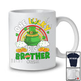 Personalized Custom Name One Lucky Big Brother; Lovely St. Patrick's Day Pregnancy Pot Of Gold T-Shirt