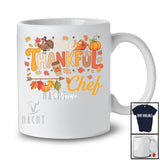 Personalized Custom Name One Thankful Chef; Proud Thanksgiving Jobs Fall Pumpkin Pie Turkey T-Shirt