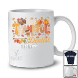 Personalized Custom Name One Thankful Dentist; Proud Thanksgiving Jobs Fall Pumpkin Pie Turkey T-Shirt