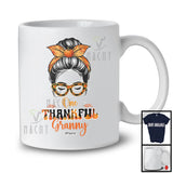 Personalized Custom Name One Thankful Granny; Lovely Thanksgiving Granny Women Face; Family T-Shirt