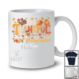 Personalized Custom Name One Thankful Photographer; Proud Thanksgiving Jobs Fall Turkey T-Shirt
