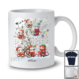 Personalized Custom Name Opossum On Christmas Tree; Amusing X-mas Snow Lights; Animal Lover T-Shirt