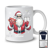 Personalized Custom Name Optician Santa, Joyful Christmas Santa Snowing, Careers Group T-Shirt