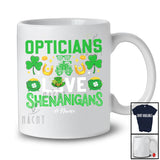 Personalized Custom Name Opticians Love Shenanigans; Proud St. Patrick's Day Jobs Shamrock T-Shirt