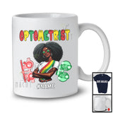 Personalized Custom Name Optometrist, Proud Juneteenth Afro Girl Women, Black African American T-Shirt