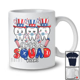 Personalized Custom Name Ortho Squad; Lovely 4th Of July Orthodontist Technician Braces Dental T-Shirt