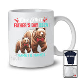 Personalized Custom Name Our First Father's Day 2024, Adorable Bear Animal, Family Group T-Shirt