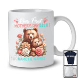 Personalized Custom Name Our First Mother's Day 2024, Adorable Bear Animal, Family Group T-Shirt