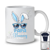 Personalized Custom Name Papa Bunny; Lovely Easter Bunny Face Sunglasses; Boys Men Family T-Shirt