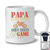 Personalized Custom Name Papa Is My Name Dirt Bikes Game; Joyful Father's Day Family T-Shirt