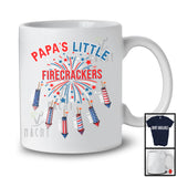 Personalized Custom Name Papa's Little Firecrackers, Proud 4th Of July Fireworks, Family Patriotic T-Shirt