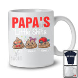 Personalized Custom Name Papa's Little Sh*ts, Humorous Father's Day Poops, Family Group T-Shirt