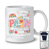Personalized Custom Name Para Appreciation; Colorful Back To School Paraprofessionals Teacher T-Shirt