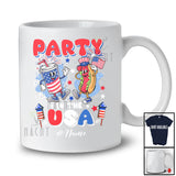 Personalized Custom Name Party In The USA; Amusing 4th Of July Hotdog Soft Drink; Patriotic T-Shirt