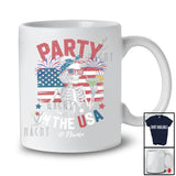 Personalized Custom Name Party In the USA; Joyful 4th Of July US Flag Skeleton Women; Patriotic T-Shirt