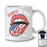 Personalized Custom Name Party in the America; Awesome 4th of July Lips American Flag; Patriotic T-Shirt