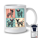 Personalized Custom Name Patriotic Floral Chihuahua; Proud 4th of July US Flag Chihuahua Owner T-Shirt