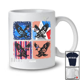 Personalized Custom Name Patriotic Floral Eagle; Amusing 4th Of July American Flag T-Shirt