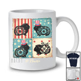 Personalized Custom Name Patriotic Floral Guinea Pig; Proud 4th of July US Flag Guinea Pig Owner T-Shirt