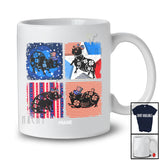 Personalized Custom Name Patriotic Floral Pig; Amusing 4th Of July American Flag T-Shirt