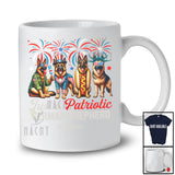 Personalized Custom Name Patriotic German Shepherd; Lovely 4th Of July Liberty Hot Dog; Patriotic T-Shirt