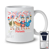 Personalized Custom Name Patriotic Goose; Lovely 4th Of July Liberty Hot Dog Sausage; Patriotic T-Shirt