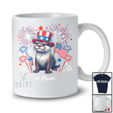 Personalized Custom Name Patriotic Otter With US Flag; Lovely 4th Of July Otter Sea Animal T-Shirt