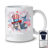 Personalized Custom Name Patriotic Sea Lion With US Flag; Lovely 4th Of July Sea Lion Sea Animal T-Shirt