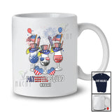 Personalized Custom Name Patriotic Squad; Amazing 4th Of July Three Cocktail Glasses; Drinking T-Shirt