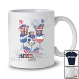 Personalized Custom Name Patriotic Squad; Amazing 4th Of July Three Wine Glasses; Drinking T-Shirt