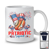 Personalized Custom Name Patriotic Squad, Humorous 4th of July Hotdog, American Flag Patriotic T-Shirt