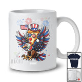 Personalized Custom Name Patriotic Squad; Joyful 4th Of July Pizza Riding Eagle Food Lover T-Shirt