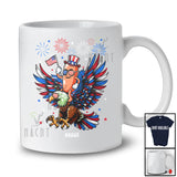 Personalized Custom Name Patriotic Squad; Joyful 4th Of July Sausage Riding Eagle Food Lover T-Shirt