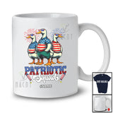 Personalized Custom Name Patriotic Squad; Lovely 4th Of July Three US Flag Duck; Farm Farmer T-Shirt
