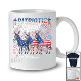 Personalized Custom Name Patriotic Squad; Lovely 4th of July Three US Flag Donkey; Farmer T-Shirt