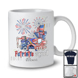 Personalized Custom Name Patriotic Squad, Proud 4th Of July Crane Truck Construction, Firecrackers T-Shirt