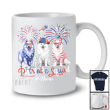 Personalized Custom Name Patriotic Squad; Proud 4th Of July US Flag Three Samoyed Owner T-Shirt