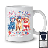 Personalized Custom Name Patriotic Squad; Proud 4th Of July US Flag Three Sproodle Owner T-Shirt