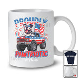 Personalized Custom Name Pawtriotic; Lovely 4th Of July Bulldog On Monster Truck; Patriotic T-Shirt