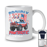Personalized Custom Name Pawtriotic; Lovely 4th Of July Cat On Monster Truck; Patriotic T-Shirt