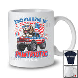 Personalized Custom Name Pawtriotic; Lovely 4th Of July Cockapoo On Monster Truck; Patriotic T-Shirt