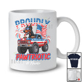 Personalized Custom Name Pawtriotic; Lovely 4th Of July Dobermanns On Monster Truck; Patriotic T-Shirt