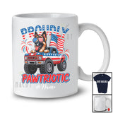 Personalized Custom Name Pawtriotic; Lovely 4th Of July German Shepherd On Monster Truck; Patriotic T-Shirt