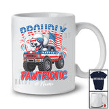 Personalized Custom Name Pawtriotic; Lovely 4th Of July Poodle On Monster Truck; Patriotic T-Shirt